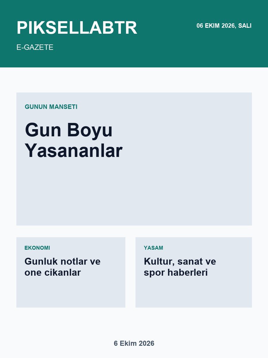 6 Ekim 2026 e-gazete kapağı