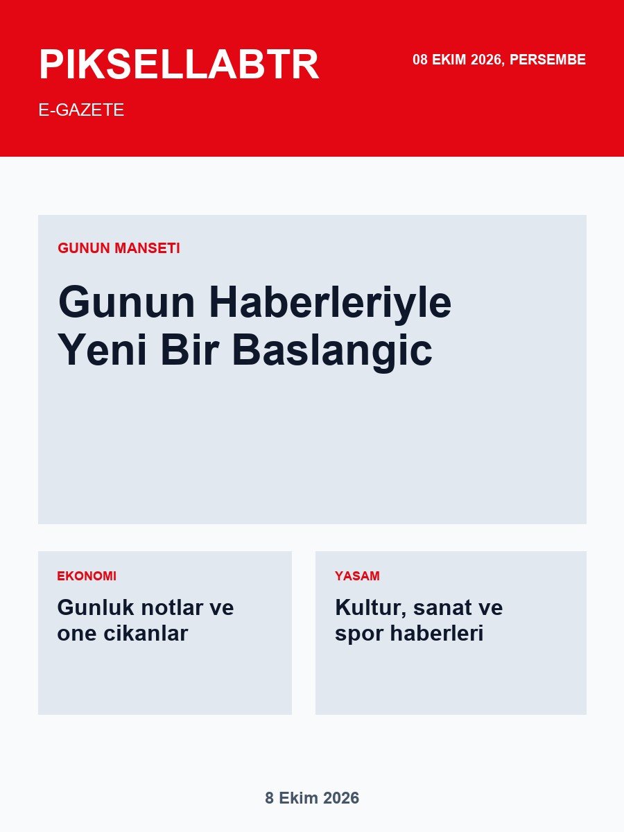 8 Ekim 2026 e-gazete kapağı